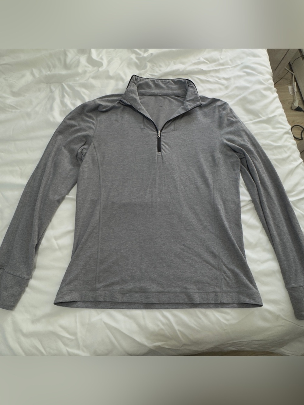 Lululemon Men's Surge Warm 1/2 Zip - Heathered Medium Grey / Black